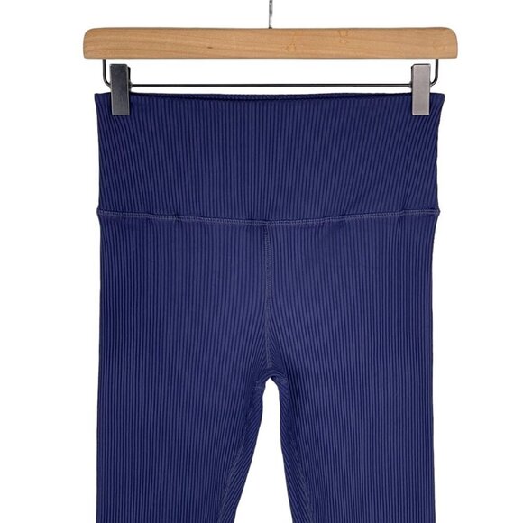 Carbon 38 Leggings Medium Ribbed 7/8 High Rise Smoothing Contour Gym Workout - Picture 2 of 10